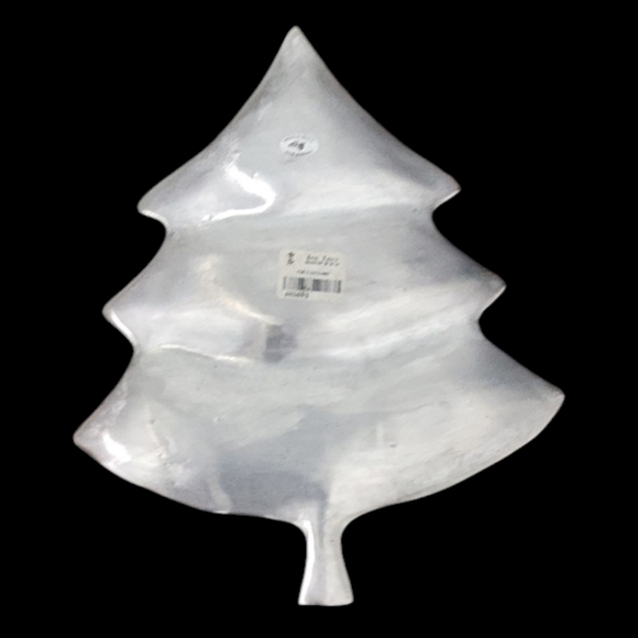 Ann Kary Vintage Pewter Christmas Tree Shape Serving Trinket Display Tray - Picture 5 of 8